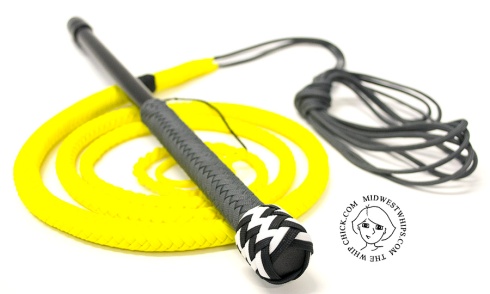 Gray and Yellow Paracord Whip